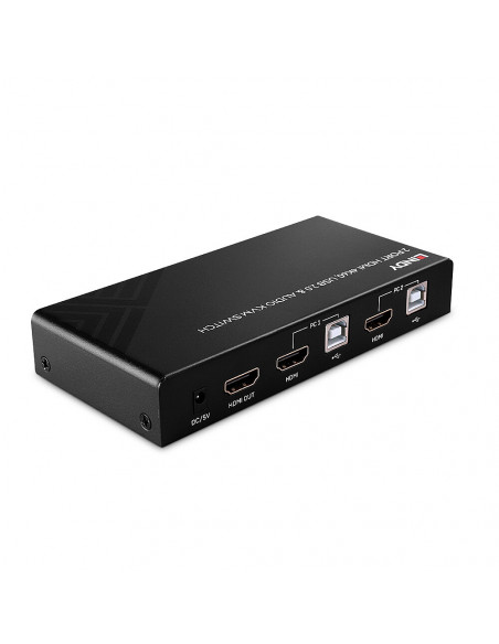 Lindy 32809 switch per keyboard-video-mouse (kvm) Nero
