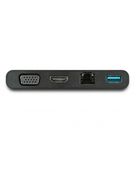 StarTech.com Adattatore multiporta USB C con HDMI, VGA, Gigabit Ethernet e USB 3.0 - Mini dock hub USB C a HDMI 4K o VGA 1080p d