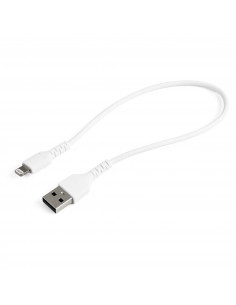 StarTech.com Cavo da USB-A a Lightning da 30cm bianco - Robusto e resistente cavo di alimentazione/sincronizzazione in fibra ara