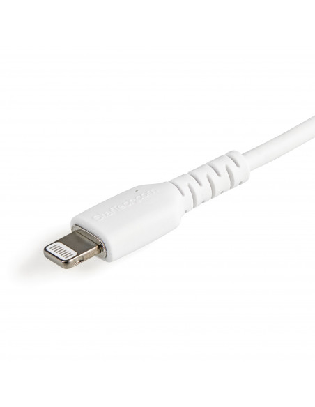 StarTech.com Cavo da USB-A a Lightning da 30cm bianco - Robusto e resistente cavo di alimentazione/sincronizzazione in fibra ara