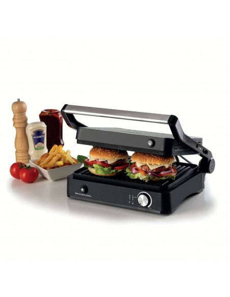 Ariete 1934 MetalGrill 3in1, Griglia elettrica per grigliate miste, 2000W, 3 modalità di cottura, Piastre antiaderenti, Silver/