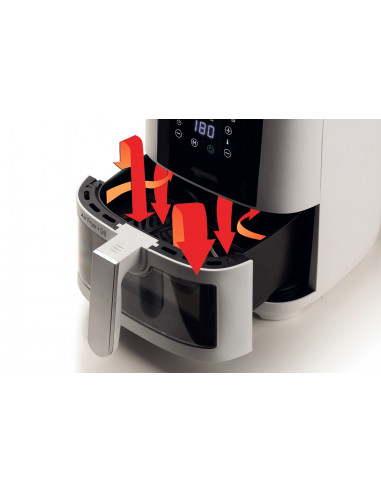 Ariete 4626 Friggitrice ad aria 6L, 1300 W, Capacità 6L, Capacità di cottura 2,5kg, 8 programmi preimpostati, Temperatura fino