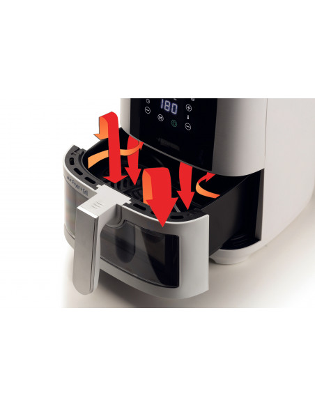Ariete 4626 Friggitrice ad aria 6L, 1300 W, Capacità 6L, Capacità di cottura 2,5kg, 8 programmi preimpostati, Temperatura fino