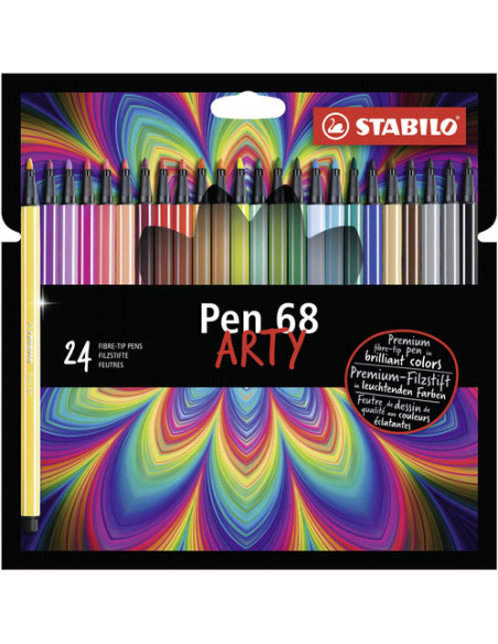 STABILO Pen 68 ARTY marcatore Multicolore 24 pz