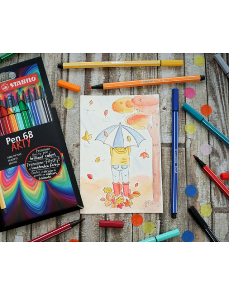 STABILO Pen 68 ARTY marcatore Multicolore 24 pz