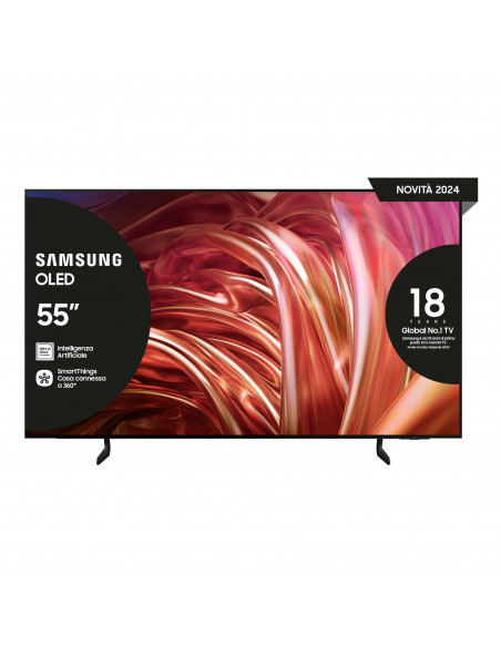 Samsung TV OLED 4K 55” QE55S85DAEXZT Smart TV Wi-Fi Graphite Black 2024, Processore NQ4 AI GEN2, Self-illuminating pixels, Con