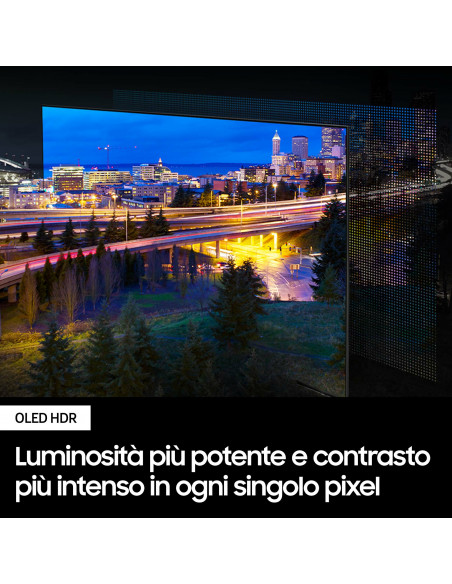 Samsung TV OLED 4K 55” QE55S85DAEXZT Smart TV Wi-Fi Graphite Black 2024, Processore NQ4 AI GEN2, Self-illuminating pixels, Con