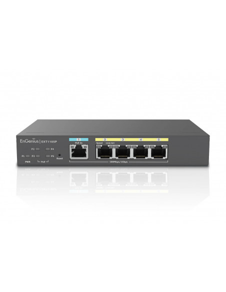 EnGenius EXT1105P switch di rete Gestito L2 Gigabit Ethernet (10/100/1000) Supporto Power over Ethernet (PoE) Nero