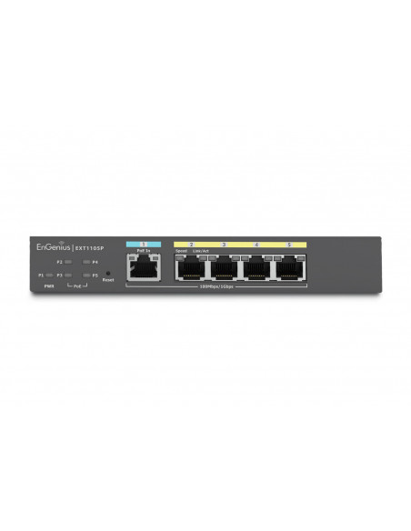 EnGenius EXT1105P switch di rete Gestito L2 Gigabit Ethernet (10/100/1000) Supporto Power over Ethernet (PoE) Nero