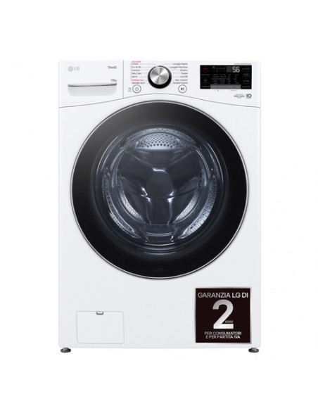 LG F0P3020TSWC Lavatrice capacità XL 20kg AI DD™ Serie P3, Classe B, 1000 giri, TurboWash 360, Vapore, Wi-Fi, White