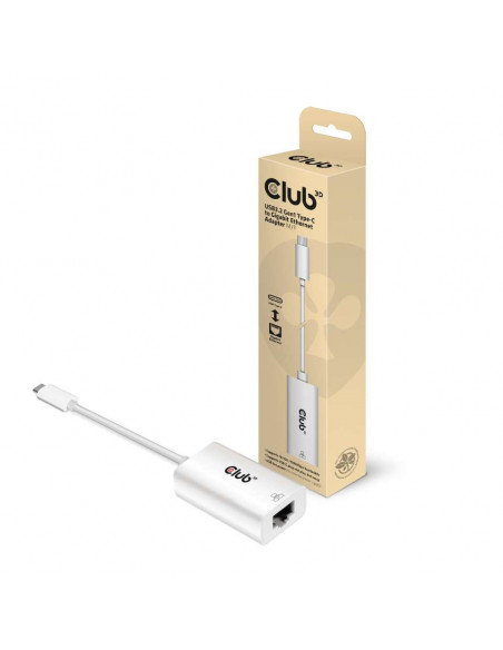 CLUB3D CAC-1519 adattatore per inversione del genere dei cavi USB-C RJ-45 Bianco
