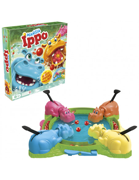 Hasbro Gaming Mangia Ippo Refresh, gioco da tavolo, per bambini dai 4 anni in su, da 2 a 4 giocatori