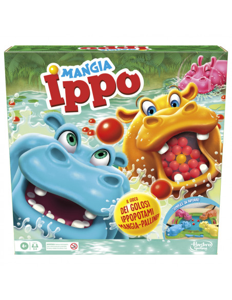Hasbro Gaming Mangia Ippo Refresh, gioco da tavolo, per bambini dai 4 anni in su, da 2 a 4 giocatori
