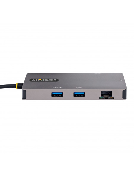 StarTech.com Adattatore USB C Multiporta, Doppio HDMI 4K 60Hz, Hub USB A 5Gbps a 2 porte, 100W Power Delivery Pass-Through, GbE,