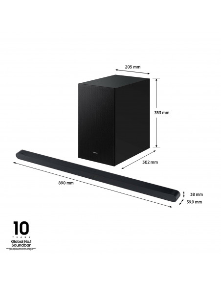 Samsung Soundbar HW-S700D/ZF Serie S, 7 Speaker, Wireless Dolby Atmos, Audio a 3.1 Canali, Q-Simphony, Compatibile con Alexa e G