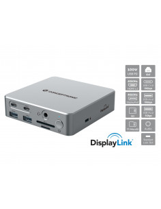 Conceptronic DONN25G replicatore di porte e docking station per laptop Cablato USB 3.2 Gen 2 (3.1 Gen 2) Type-C Argento