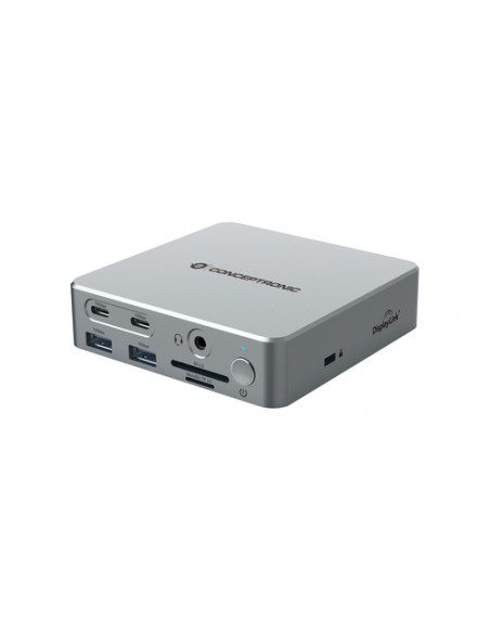 Conceptronic DONN25G replicatore di porte e docking station per laptop Cablato USB 3.2 Gen 2 (3.1 Gen 2) Type-C Argento