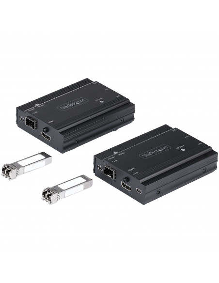 StarTech.com Extender HDMI Fibra Ottica - Kit trasmettitore/ricevitore audio video HDMI 4K e USB - 300m (MultiModale) - Estensor