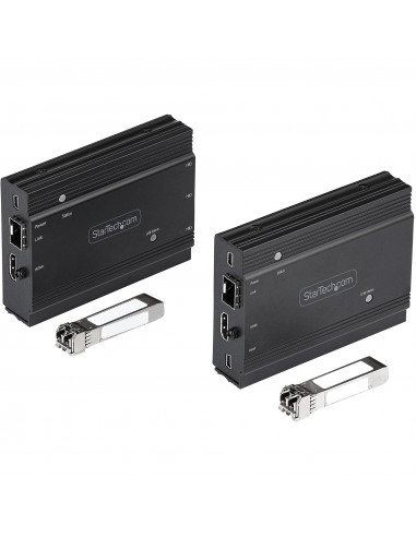 StarTech.com Extender HDMI Fibra Ottica - Kit trasmettitore/ricevitore audio video HDMI 4K e USB - 300m (MultiModale) - Estensor