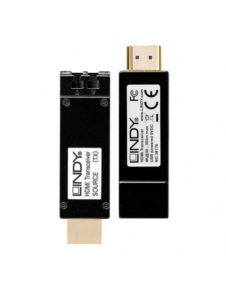 Lindy 38170 moltiplicatore AV Trasmettitore e ricevitore AV Nero