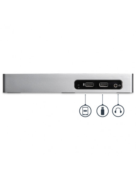 StarTech.com Docking Station USB 3.0 - Laptop Dock per doppio monitor con HDMI e DVI/VGA Video - Hub a 6 porte USB 3.1 Gen 1 5Gb