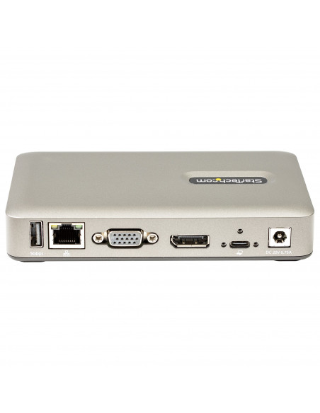 StarTech.com Docking Station USB-C - USB tipo C a DisplayPort 4K 30Hz o VGA - Ricarica USB Power Delivery da 65 W - Hub USB 3.1 