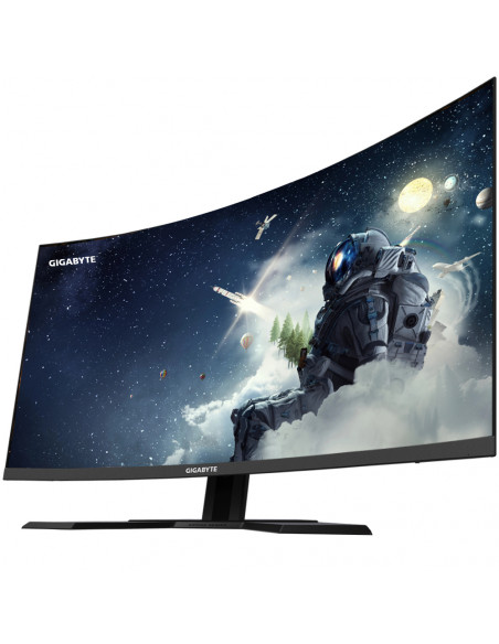 GIGABYTE G32QC A 31.5" Monitor da Gioco Curvo QHD - 2560 x 1440, 1500R, 165Hz, 1ms, 350 cd/m², FreeSync Premium Pro, Display HD