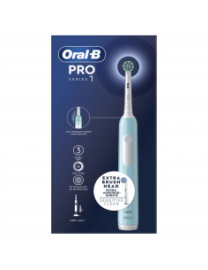 Oral-B Spazzolino Elettrico Ricaricabile Series 1 Blu con 2 Testine di Ricambio, 1 Spazzolino