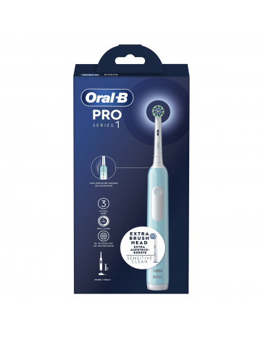 Oral-B Spazzolino Elettrico Ricaricabile Series 1 Blu con 2 Testine di Ricambio, 1 Spazzolino