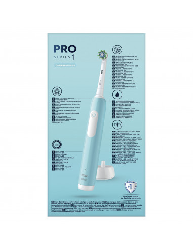 Oral-B Spazzolino Elettrico Ricaricabile Series 1 Blu con 2 Testine di Ricambio, 1 Spazzolino
