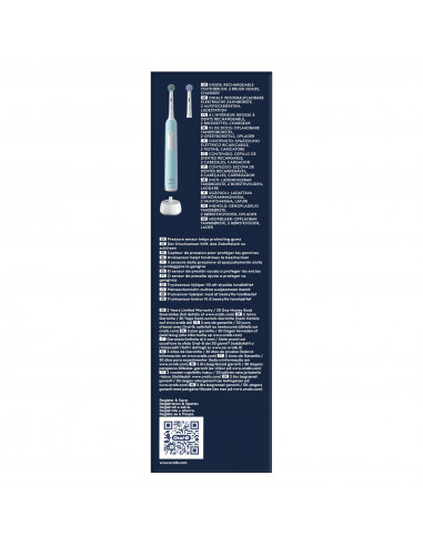 Oral-B Spazzolino Elettrico Ricaricabile Series 1 Blu con 2 Testine di Ricambio, 1 Spazzolino