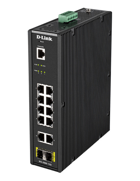 D-Link DIS-200G-12S switch di rete Gestito L2 Gigabit Ethernet (10/100/1000) Nero