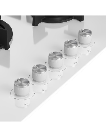 Beko HILW75222SW Bianco Da incasso 75 cm Gas 5 Fornello(i)