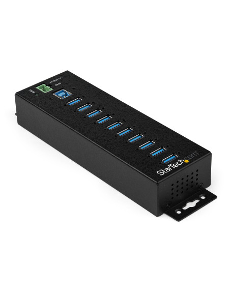 StarTech.com Hub USB 3.0 industriale a 10 porte con adattatore di alimentazione - Protezione contro le sovratensioni - Hub di tr