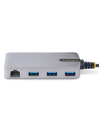 StarTech.com Hub USB a 3 porte con Ethernet - Hub USB 3.0 5Gbps alimentato via bus - Hub splitter USB-A a 3x USB-A portatile per