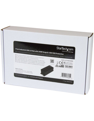StarTech.com Hub USB a 7 porte con adattatore di alimentazione - Protezione contro le sovratensioni - Hub di trasferimento dati 