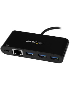 StarTech.com Hub USB-C a 3 porte con Gigabit Ethernet e 60W di alimentazione Passthrough per il caricamento Laptop - Da USB tipo 2
