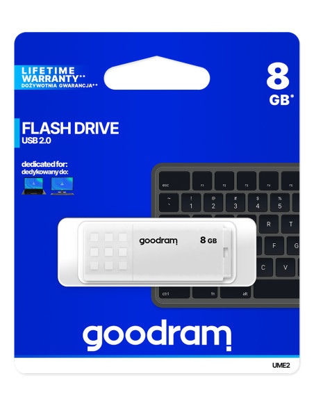 Goodram UME2 unità flash USB 8 GB USB tipo A 2.0 Bianco