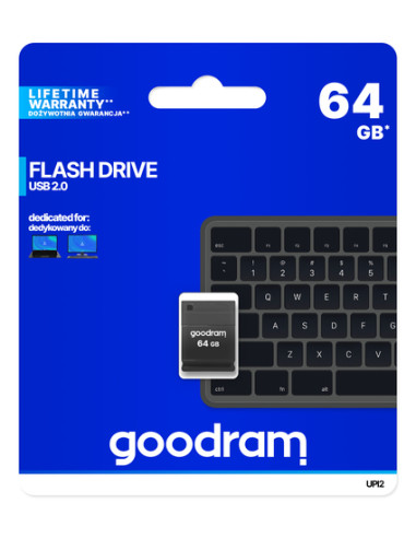 Goodram UPI2 unità flash USB 64 GB USB tipo A 2.0 Nero