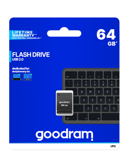Goodram UPI2 unità flash USB 64 GB USB tipo A 2.0 Nero