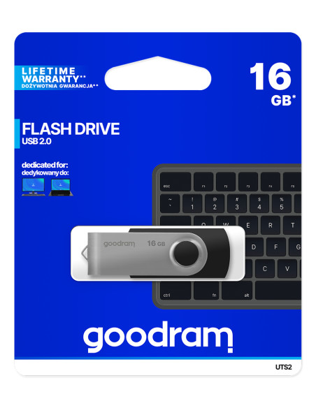 Goodram UTS2 unità flash USB 16 GB USB tipo A 2.0 Nero