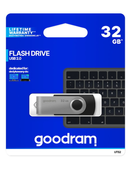 Goodram UTS2 unità flash USB 32 GB USB tipo A 2.0 Nero