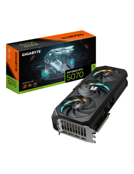 GIGABYTE GeForce RTX 5070 Ti GAMING OC 16G Scheda Grafica - 16GB GDDR7, 256 bit, PCI-E 5.0, 2588 MHz Core Clock, 3 x DP 2.1a, 1 
