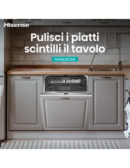 Hisense HV663C60 lavastoviglie A scomparsa totale 16 coperti C