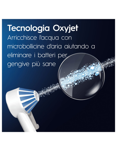 Oral-B Idropulsore Health Center Avanzato con 2 Beccucci Oxyjet, 2 Beccucci Con Getto D’acqua. 1 Idropulsore