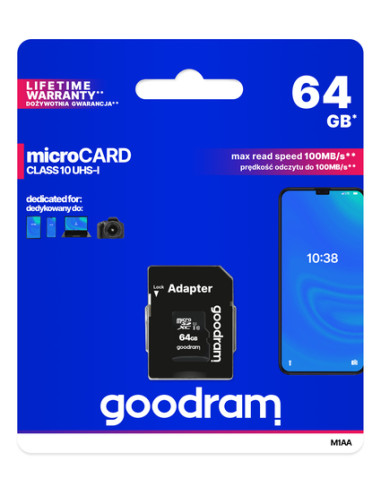 Goodram M1AA 64 GB MicroSDXC UHS-I Classe 10