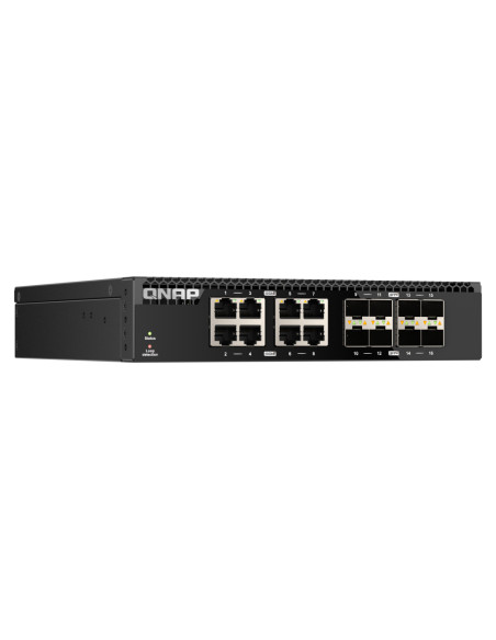 QNAP QSW-3216R-8S8T switch di rete Non gestito L2 10G Ethernet (100/1000/10000) Nero