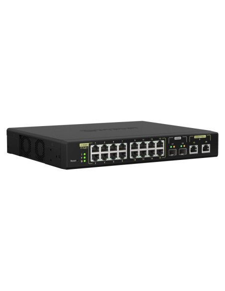 QNAP QSW-M2116P-2T2S switch di rete Gestito L2 2.5G Ethernet Supporto Power over Ethernet (PoE) Nero
