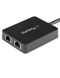 StarTech.com Adattatore USB 3.0 a doppia porta Ethernet Gigabit (RJ45) NIC con porta USB integrata 2