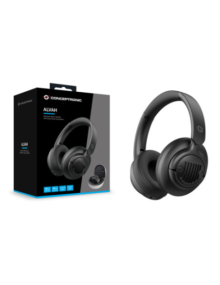 Conceptronic ALVAH02B cuffia e auricolare Con cavo e senza cavo A Padiglione Musica e Chiamate Bluetooth Nero